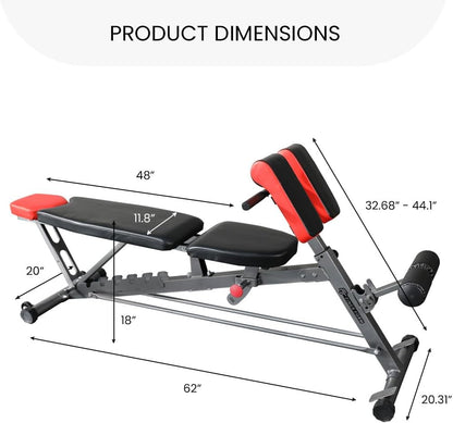 Multi-Functional FID Weight Bench for Full All-In-One Body Workout 