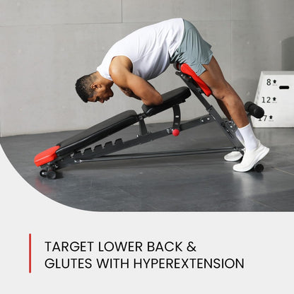 Multi-Functional FID Weight Bench for Full All-In-One Body Workout 